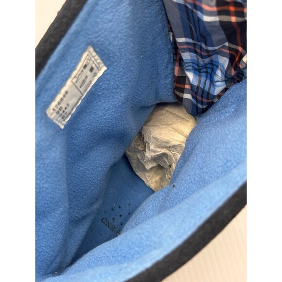 LANDS’ END Snow Winter Boots Navy Suede Plaid Quilted Design New Size 9 (Bx X) - Picture 8 of 12